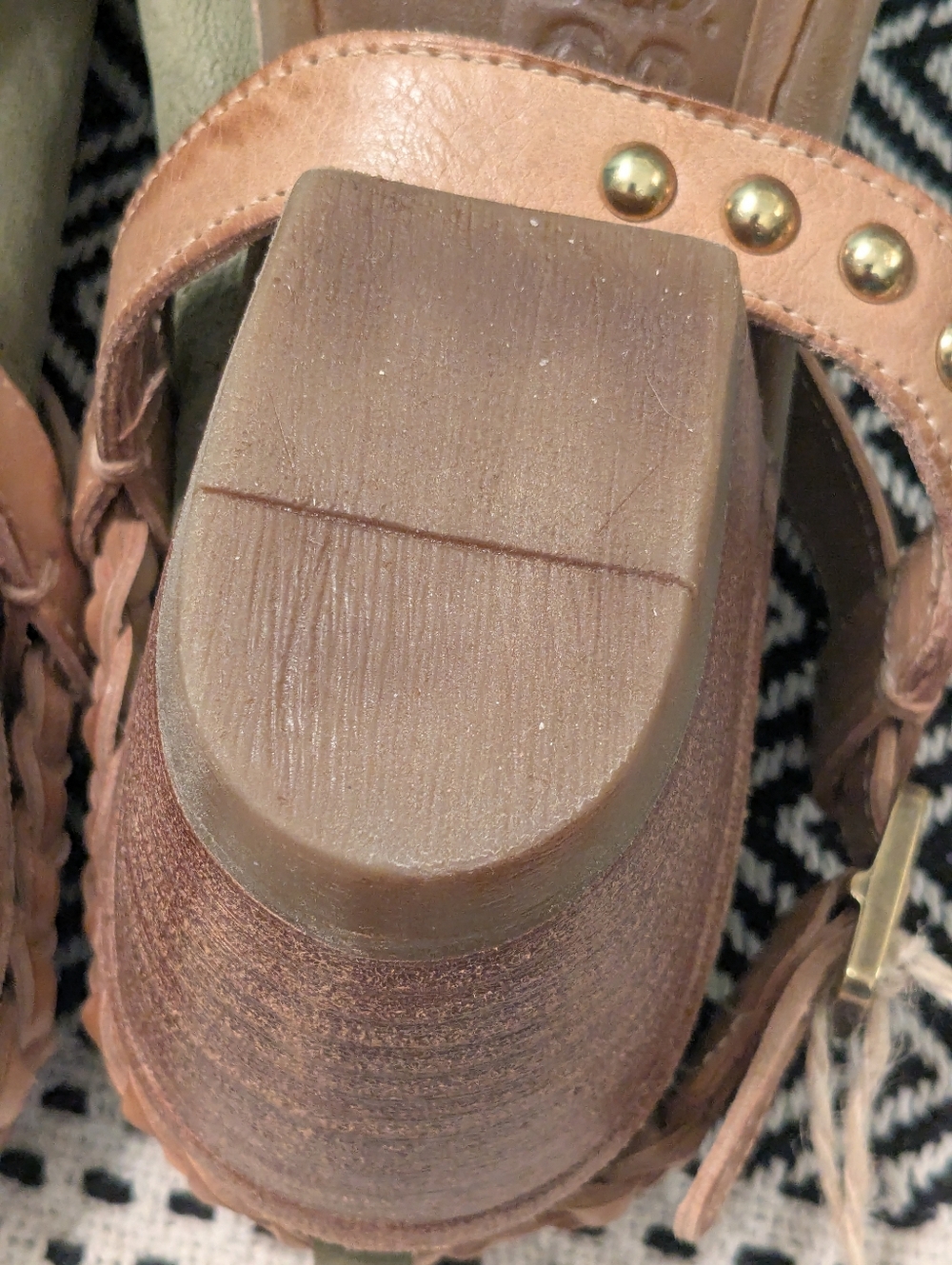 AS98 Clif Mules in sage green leather Size 39 8 8.5 - Picture 7 of 9